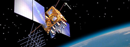 GPS satellite orbiting the Earth